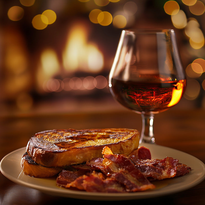 MOCA mead paired with french toast and bacon