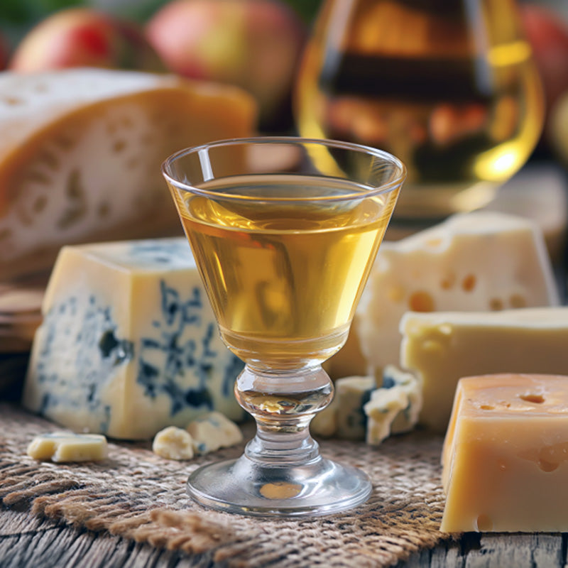 PASSIFLORA sweet honey wine with passion fruit paired with strong flavored cheeses