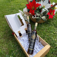 Caja de regalo premium con dos botellas de hidromiel artesanal Costa Rica Meadery