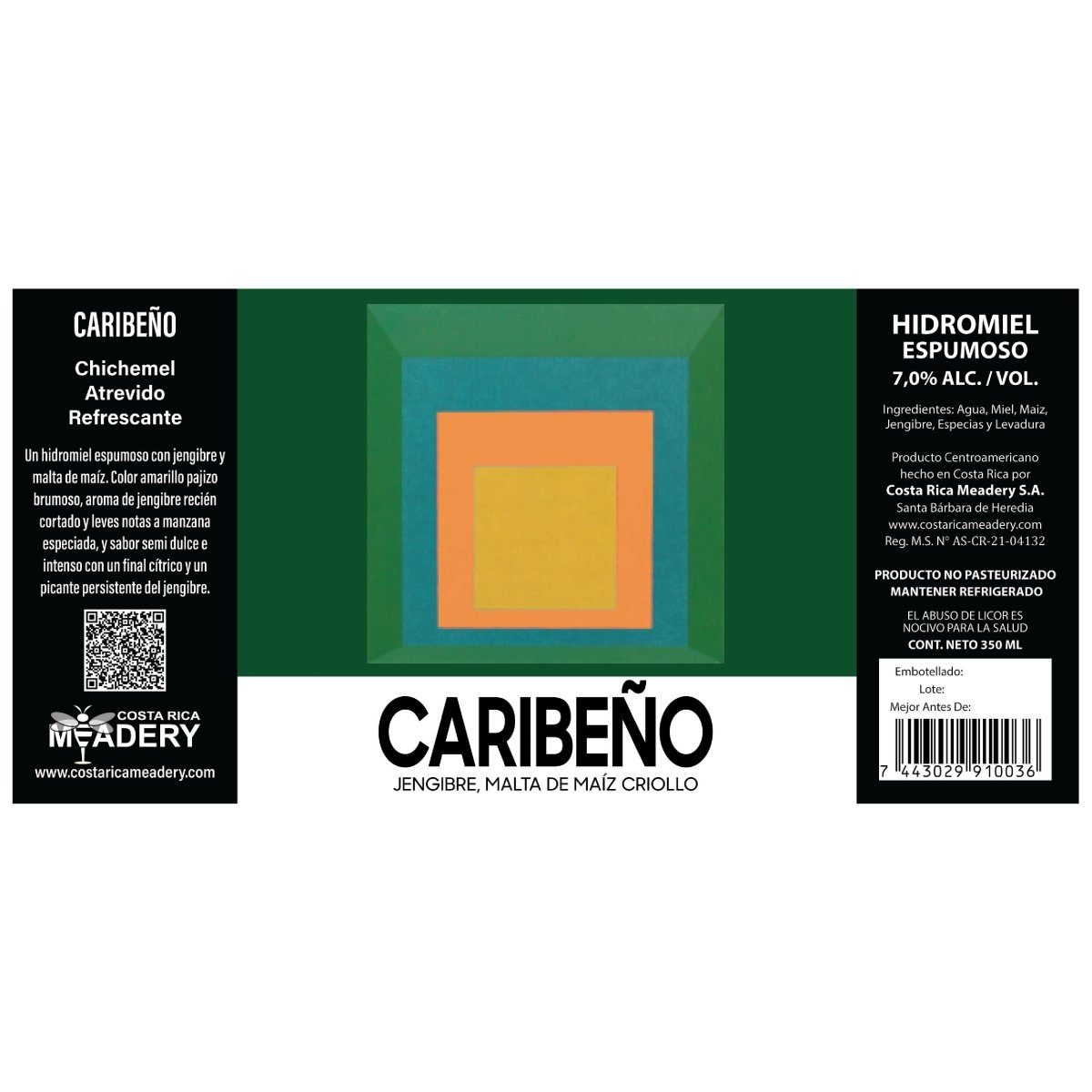CARIBEÑO - Hidromiel Espumoso - Costa Rica Meadery - Costa Rica Meadery