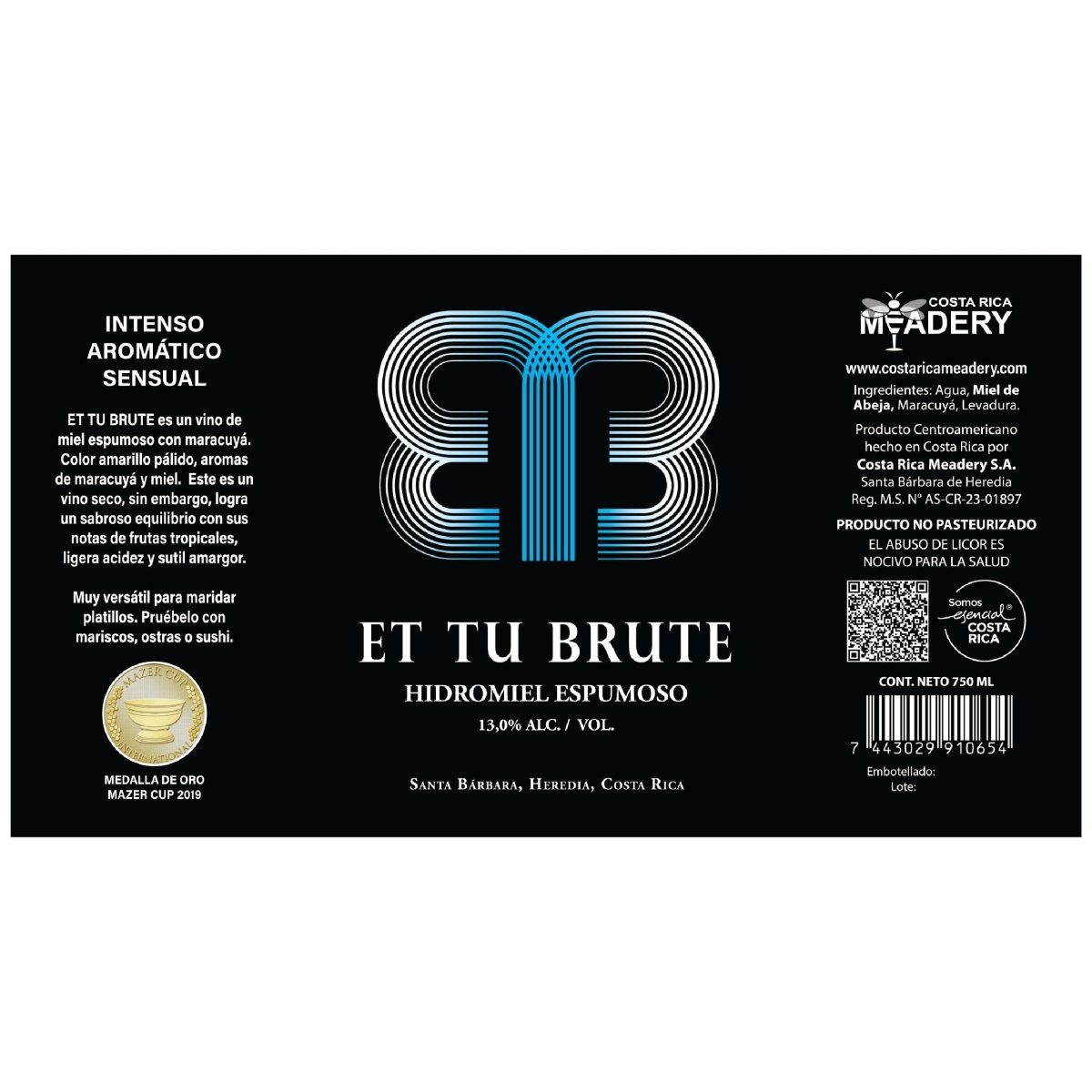 ET TU BRUTE - Hidromiel Espumoso - Costa Rica Meadery - Costa Rica Meadery