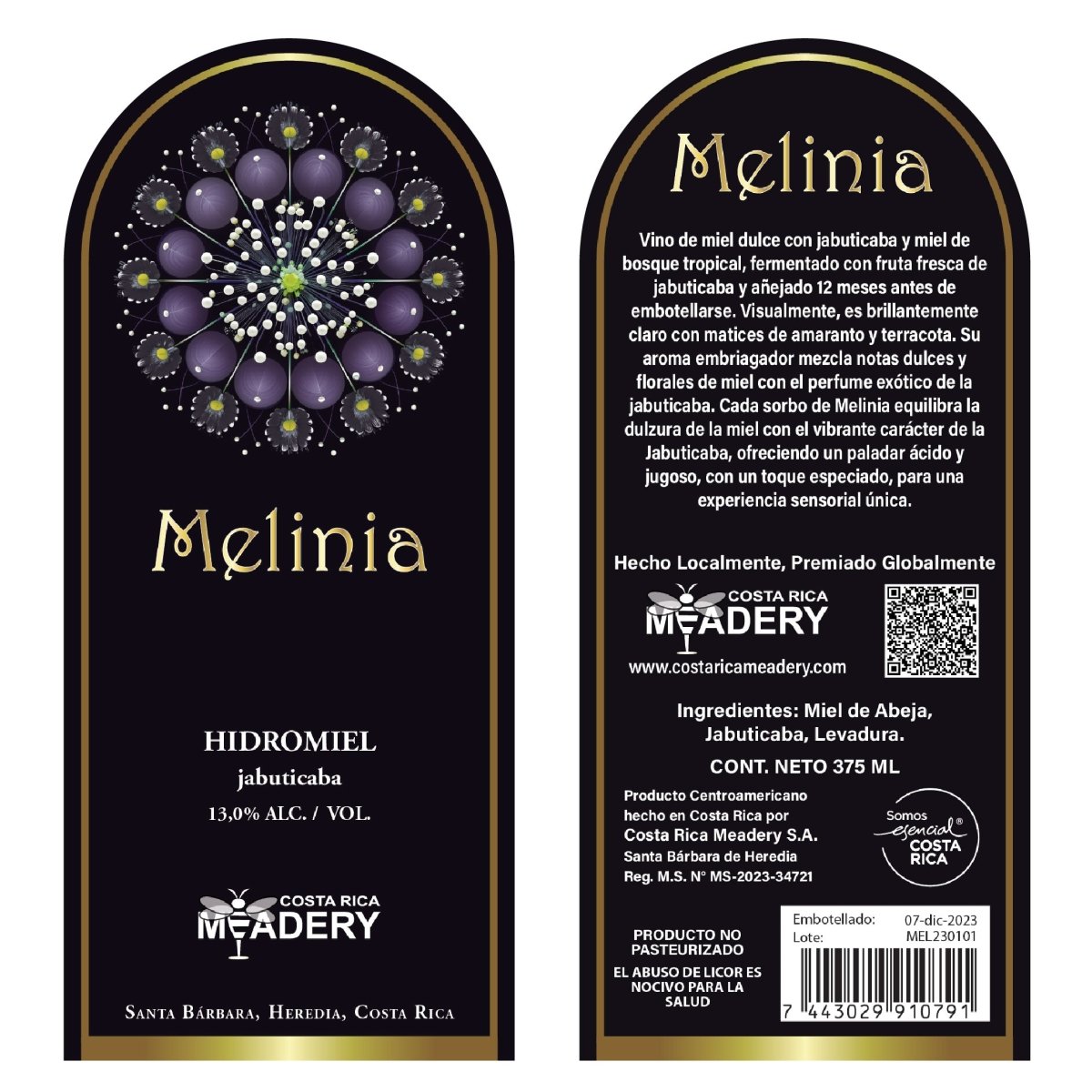 MELINIA - Vino de Miel Dulce - Costa Rica Meadery - Costa Rica Meadery